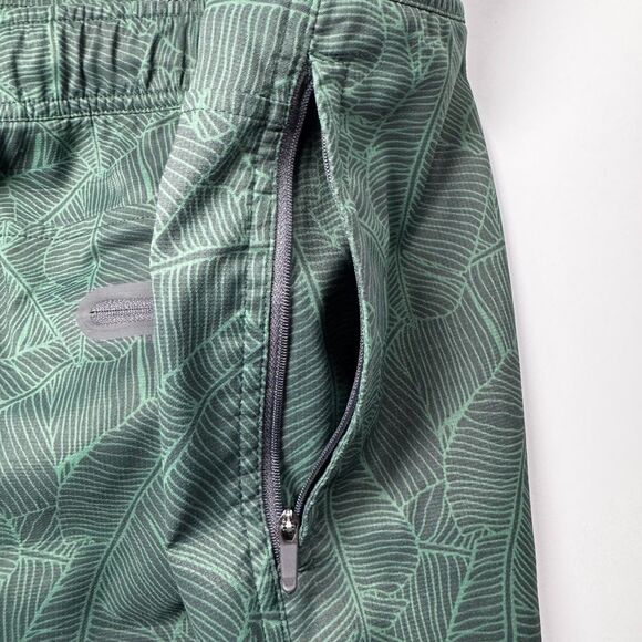 Mack Weldon Swim Trunk Mens Extra Large Green Tropical Drawstring Elastic Waist - Picture 10 of 14